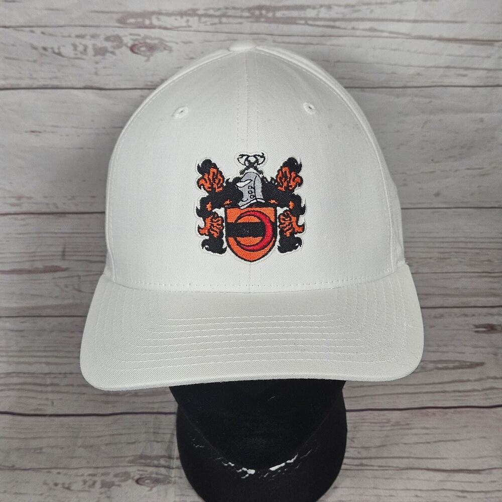 Yupoong The Classics Castrol Crest Logo White Adjustable Snapback Hat Men's